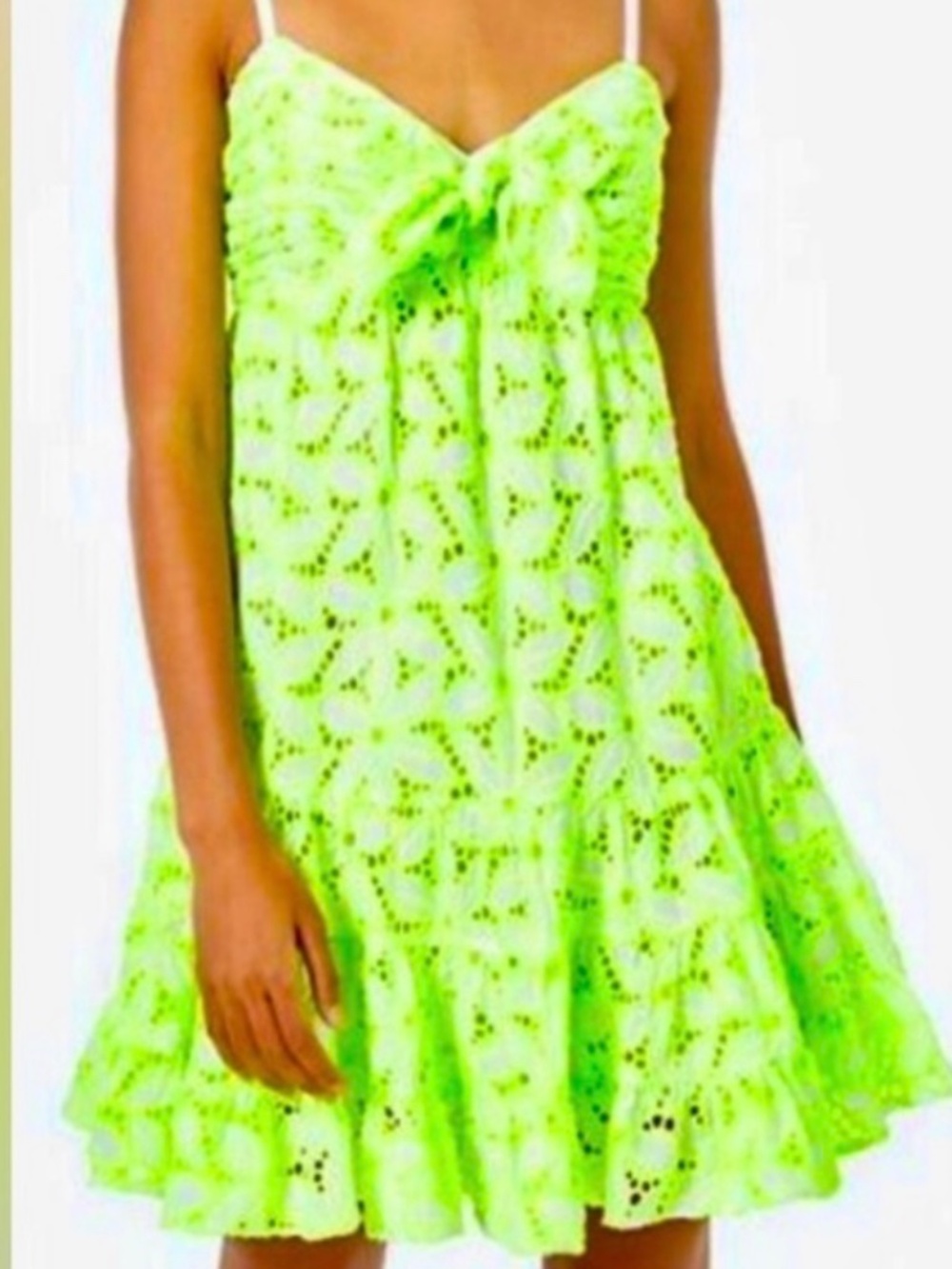 Lily Pulitzer  Briana Dress Size 0, Pepino Green Mambo Eyelet NWT